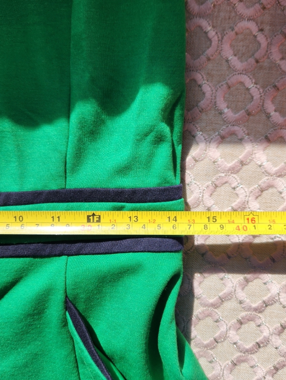 Boden Women's Sabrina Ponte Shift Dress in Kelly Green & Navy, Size 4 - Picture 8 of 11